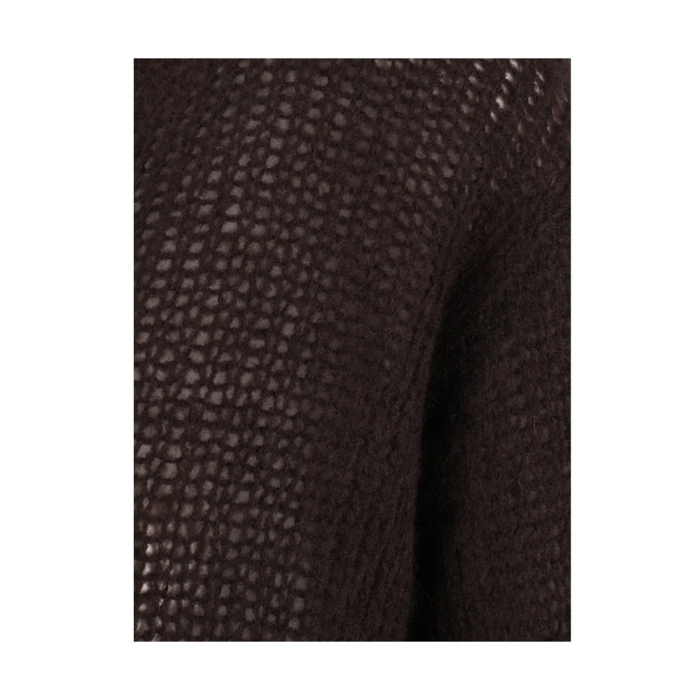 The Row Kasjmier Helios Pullover Geribbelde Ronde Hals Brown Dames