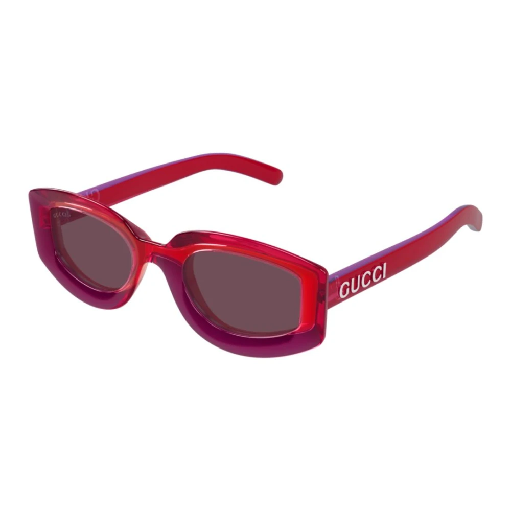 Gucci Women's Red Sunglasses, One Size, Stylish Sunglasses For Everyday Wear