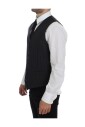 gilet-robe-rayee-grise