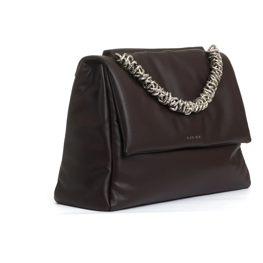 Orciani Elegante Bruine Schoudertas Brown Dames
