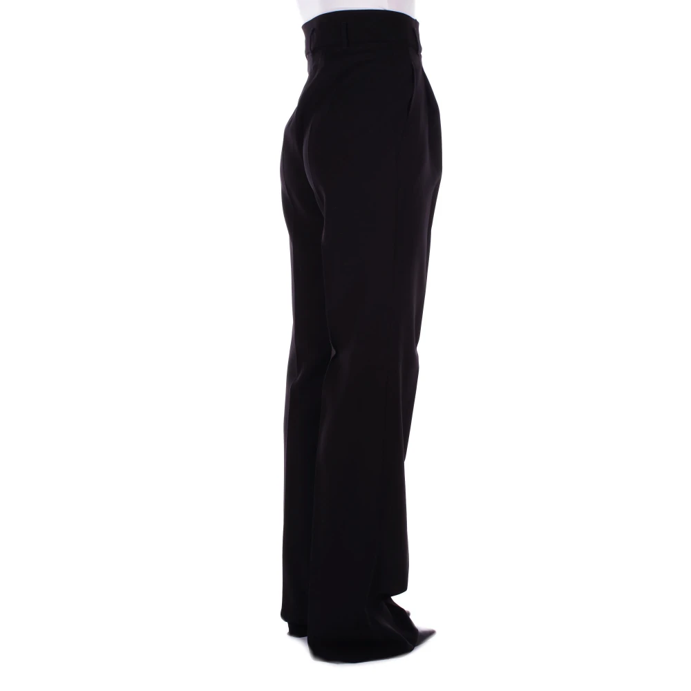 Max Mara Zwarte wollen broek ritssluiting Black Dames
