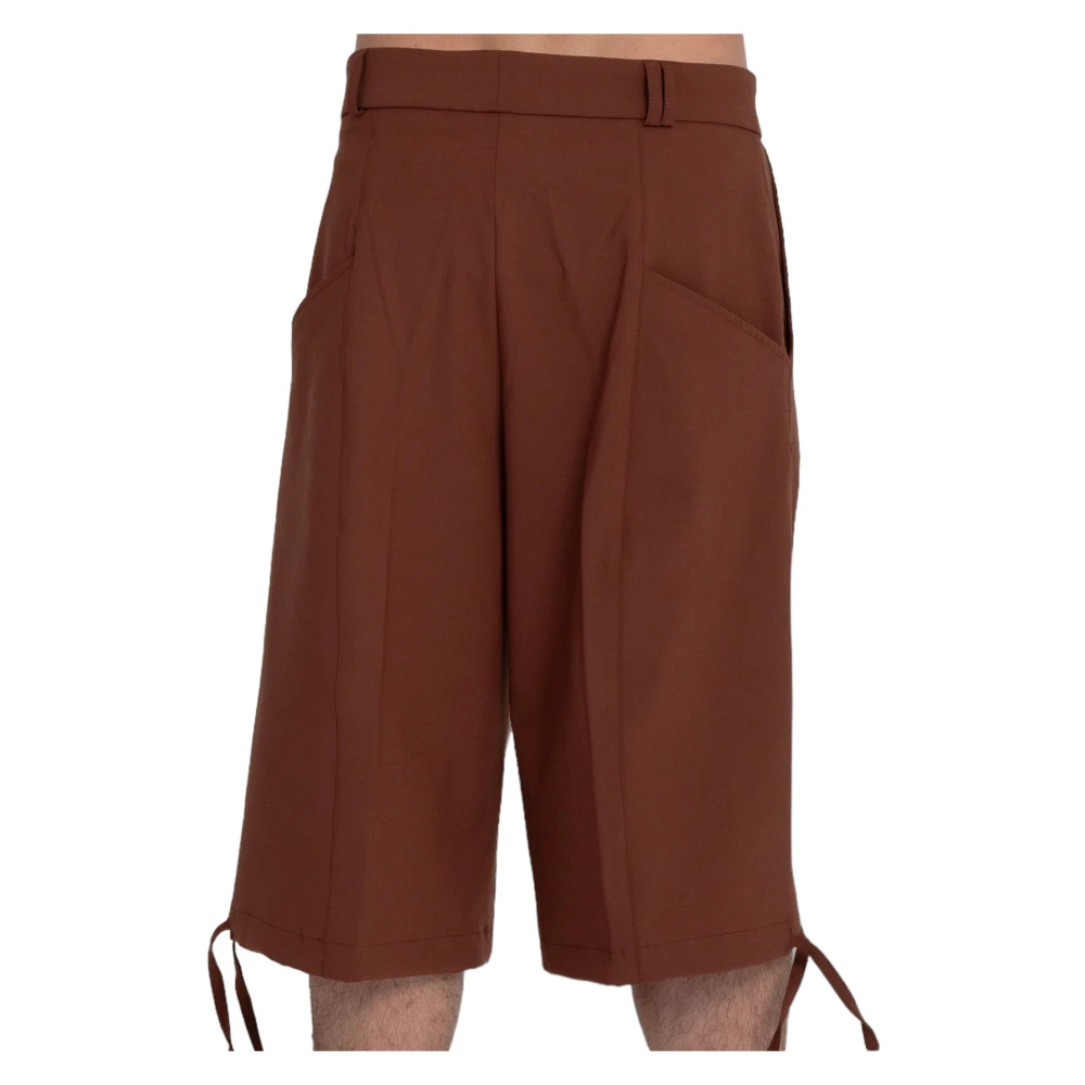 Bonsai Super Losse Wollen Shorts in Geglazuurde Gember Brown Heren