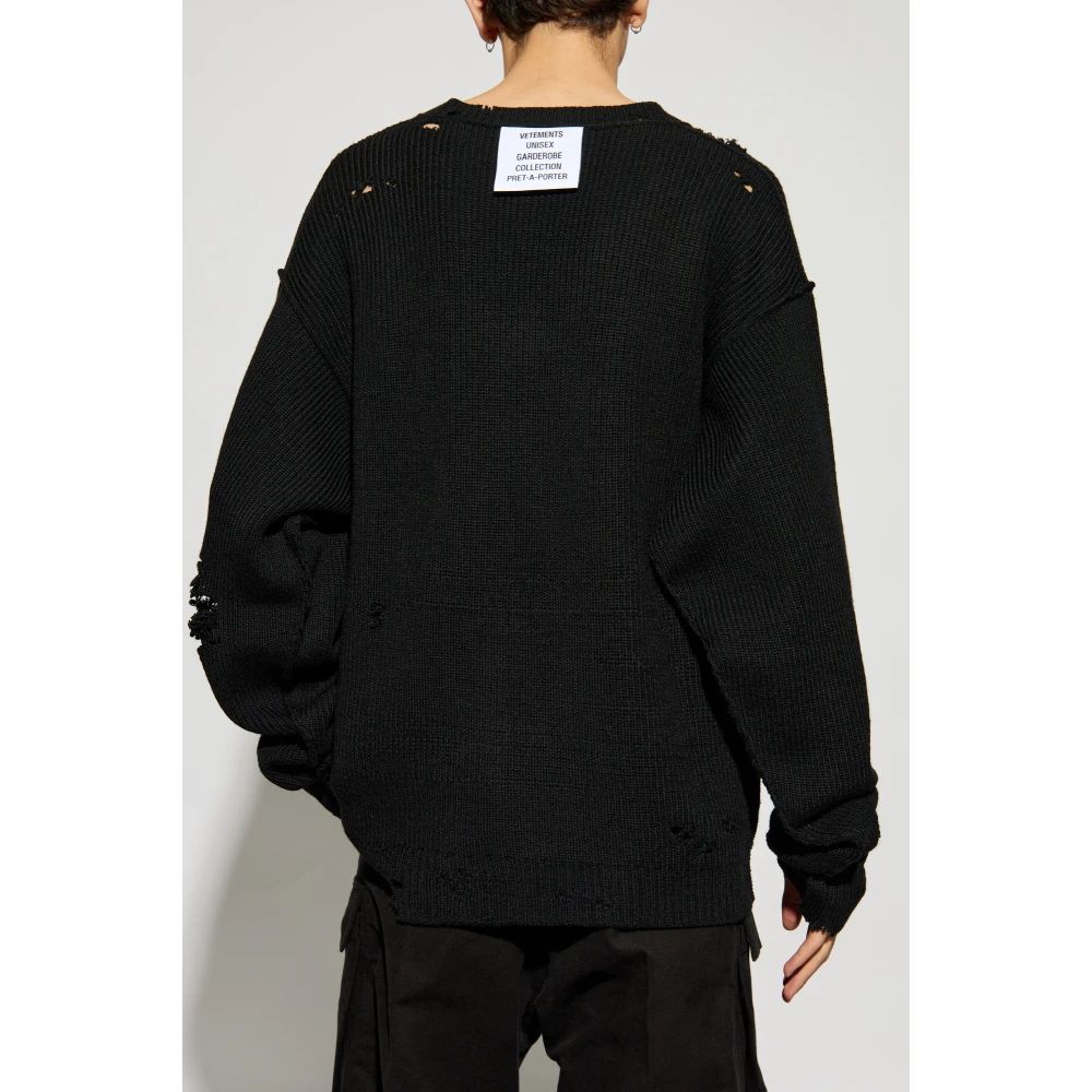 Vetements Wollen trui Black Heren