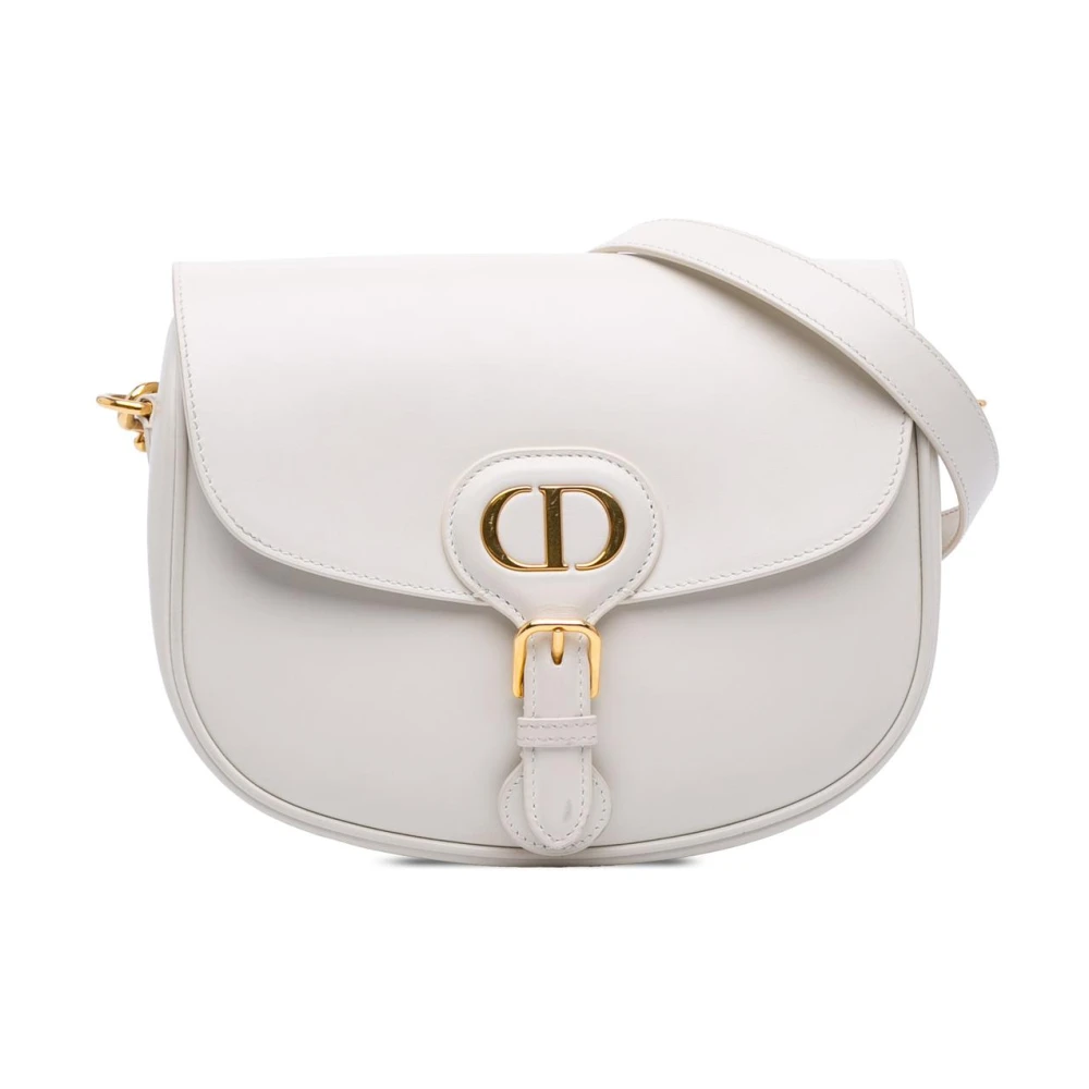 Dior Vintage Women's White Vintage Cross Body Bags, One Size, Pre-Owned Saddle Bag