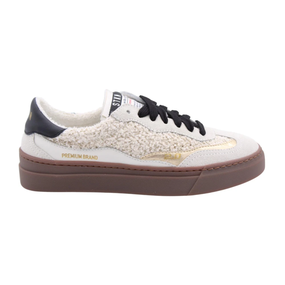 Stokton Casual Sneaker voor Mannen en Vrouwen Dames Schoenen Beige