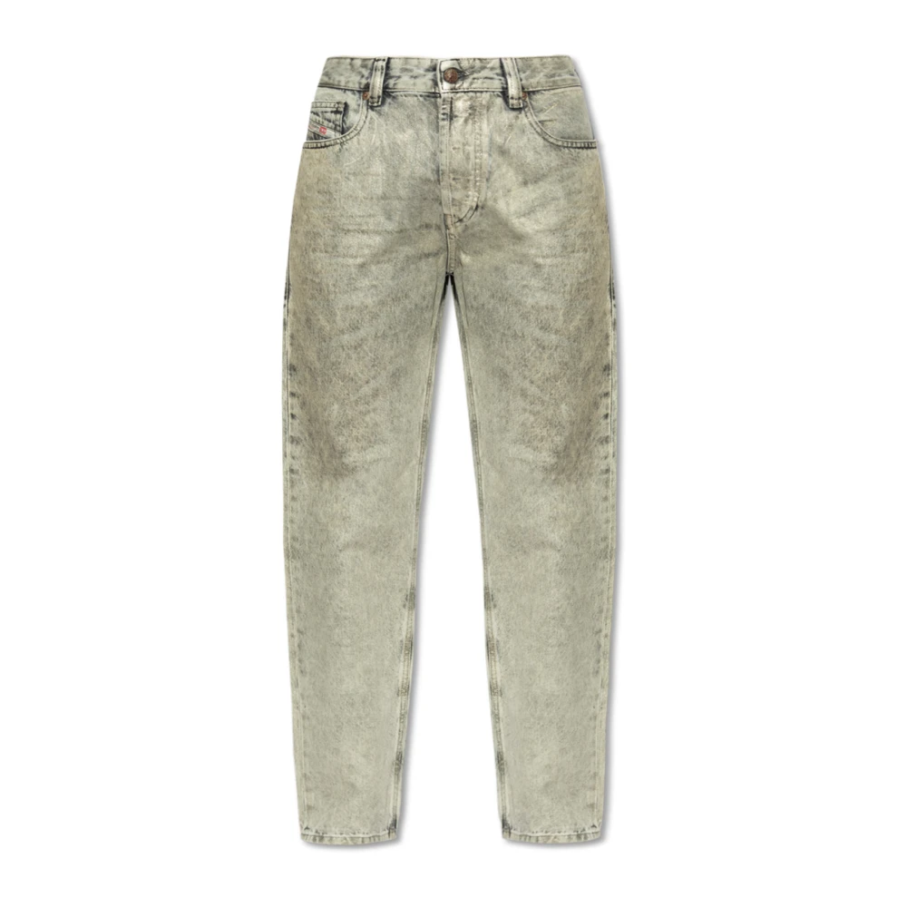 Diesel Grijze Denim Wide Leg Jeans Gray Dames