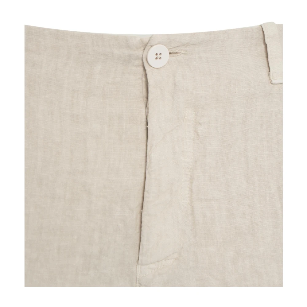 Transit Stijlvolle Beige Cargo Shorts Linnen Beige Heren