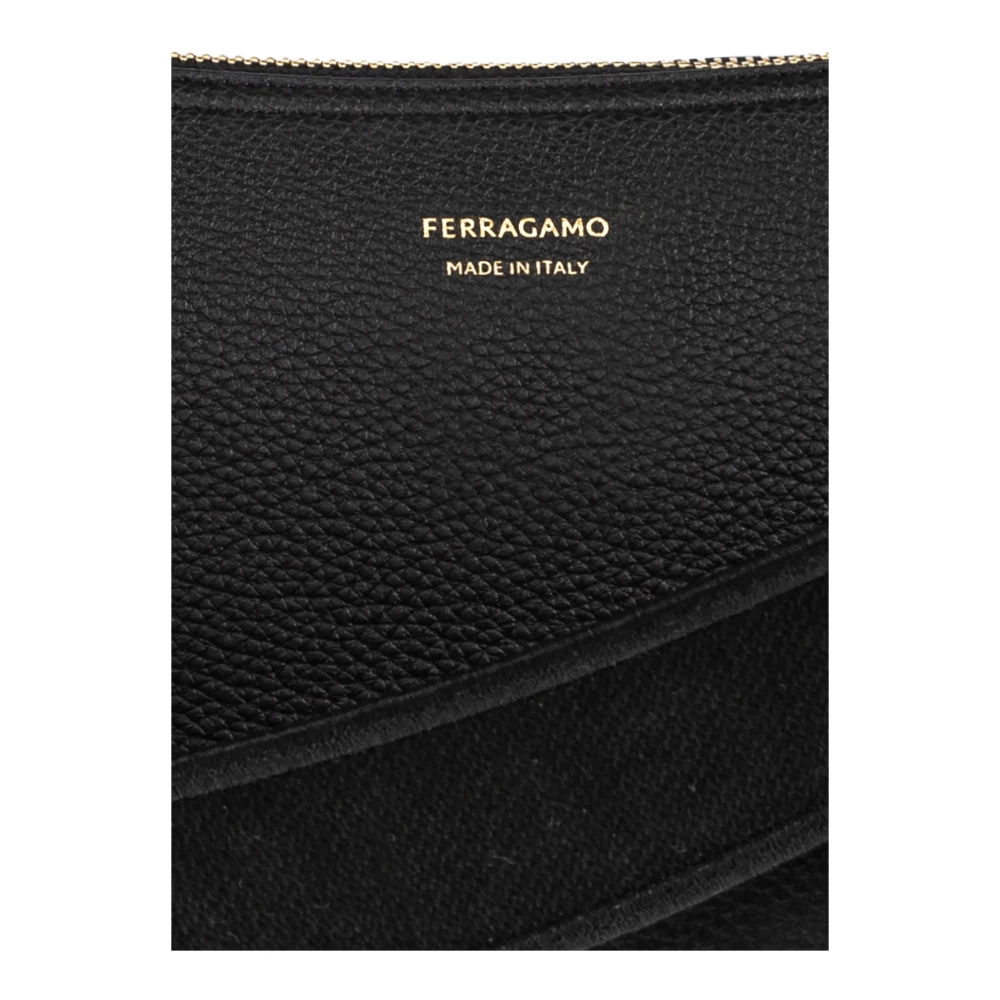 Salvatore Ferragamo Schoudertas maat XS Black Dames