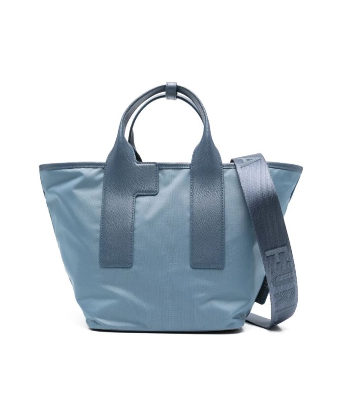 lichtblauwe-nylon-tote-tas
