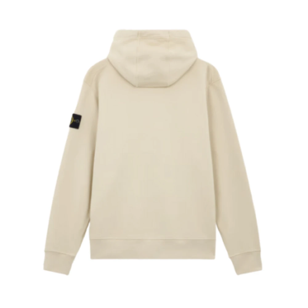 Stone Island Capuchonkatoenen sweatshirt met voorzak Beige Heren
