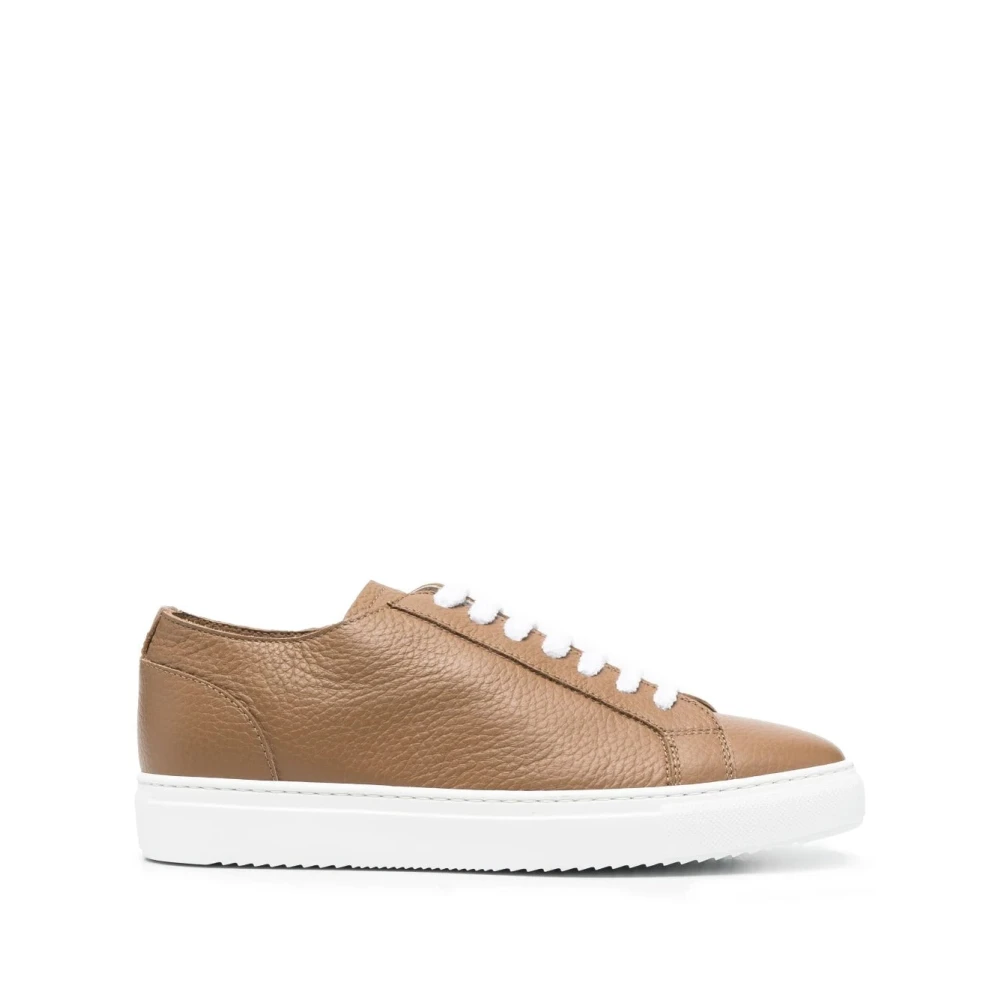 Doucal's Låg Topp Läder Sneakers Brown, Herr