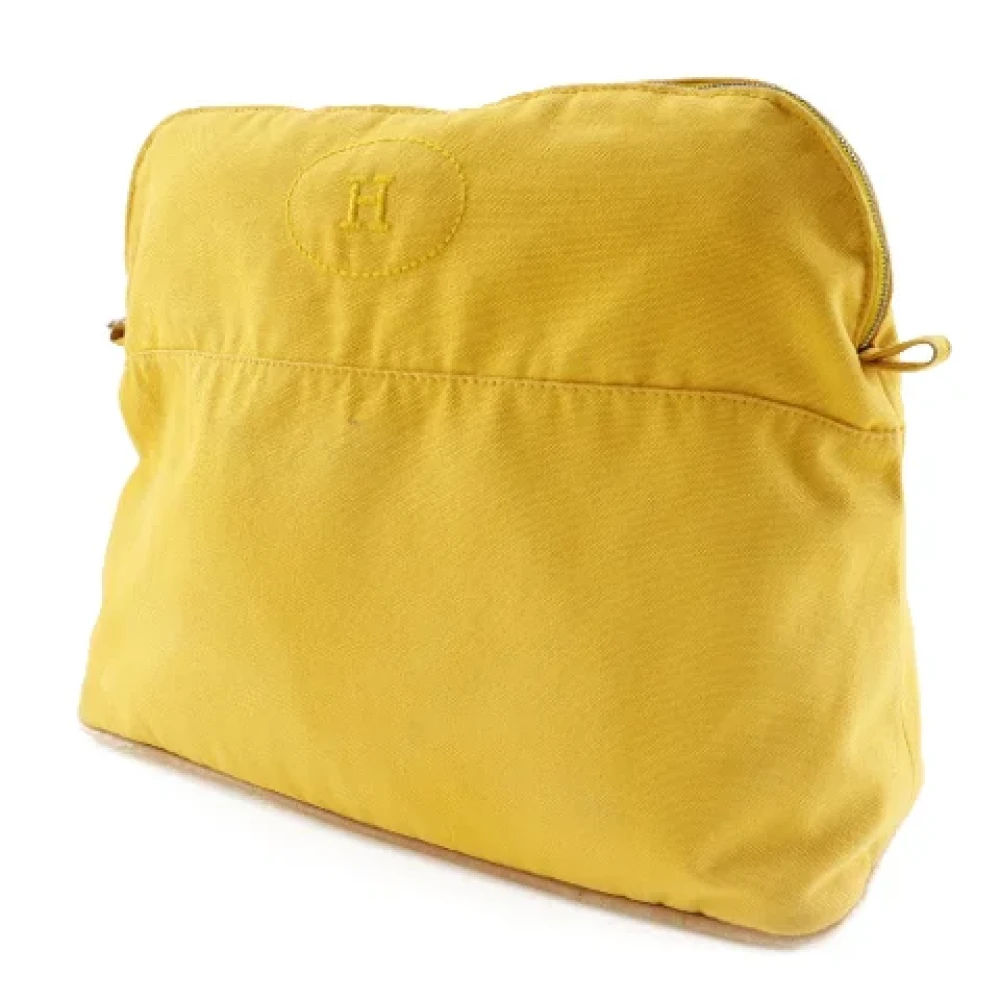 Hermès Vintage Pre-owned Cotton clutches Yellow Dames