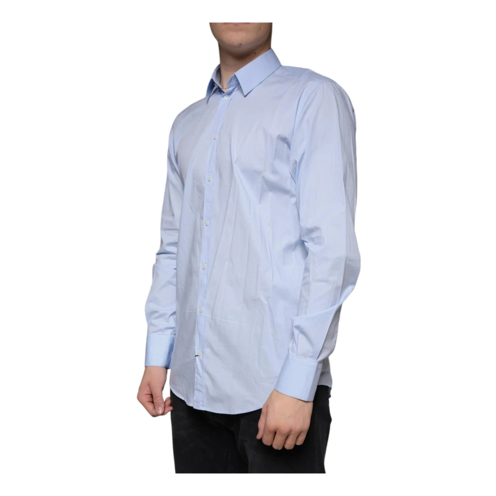Dolce & Gabbana Lichtblauw Slim Fit Overhemd Blue Heren