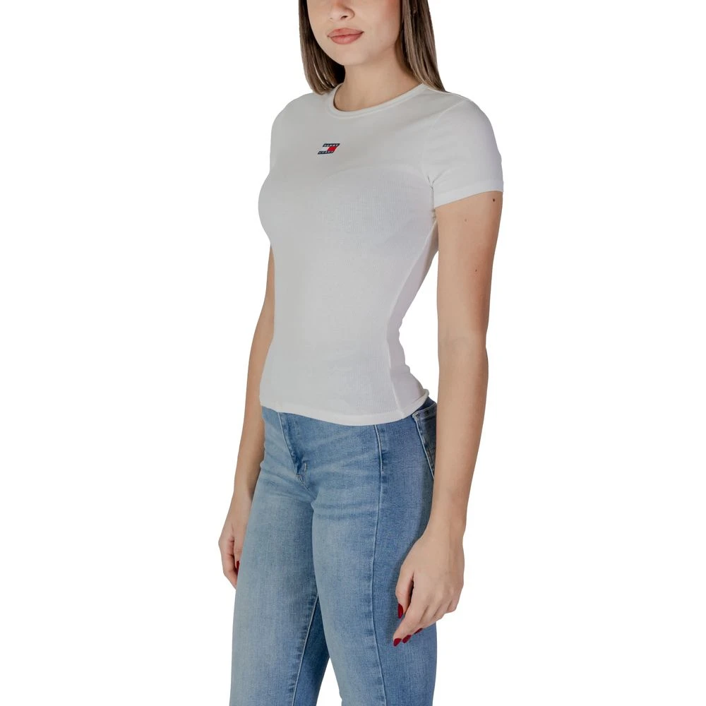 Tommy Jeans Korte mouw gerecycled katoenen T-shirt White Dames