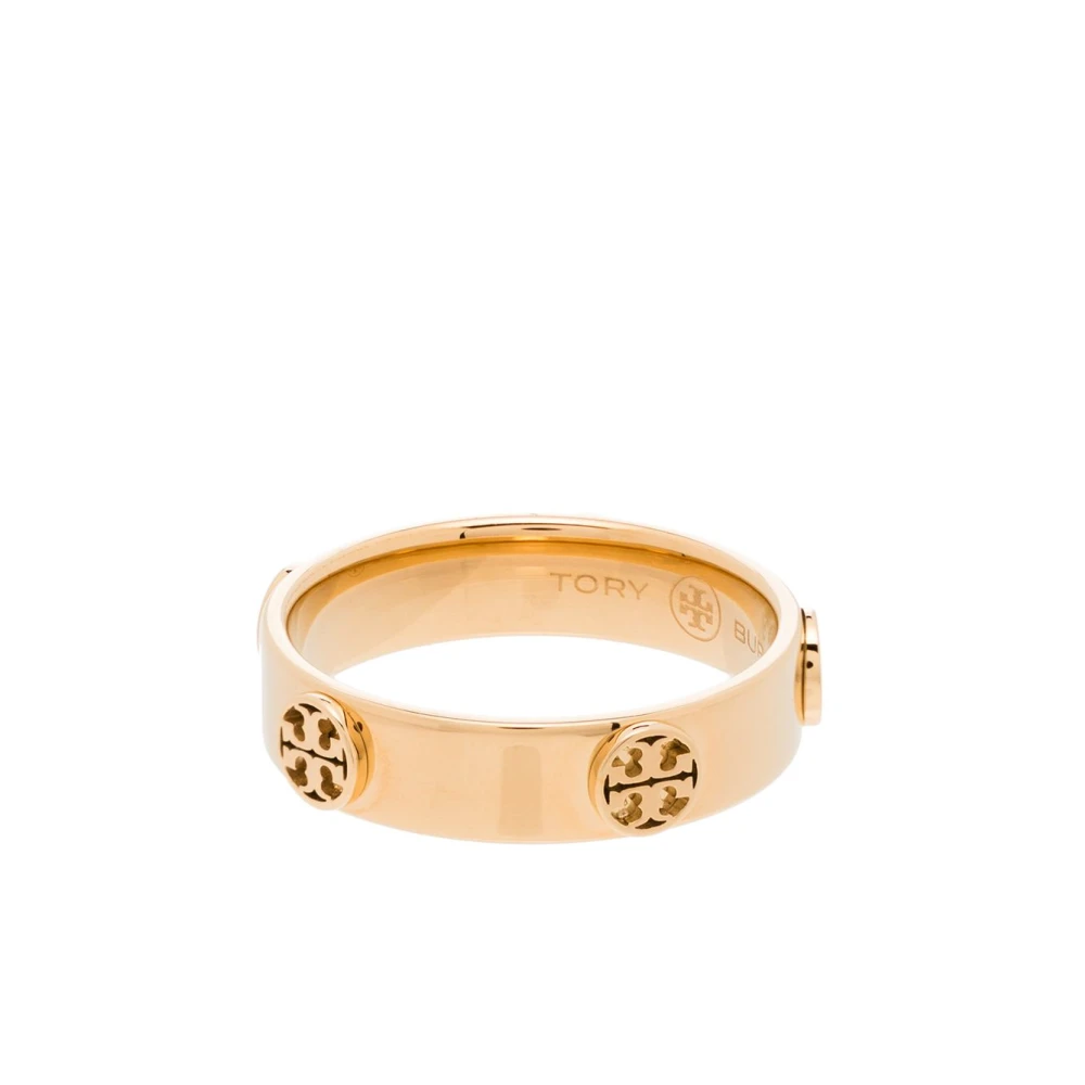 Tory Burch Guld Upphöjd Serif T Logo Ring Yellow, Dam