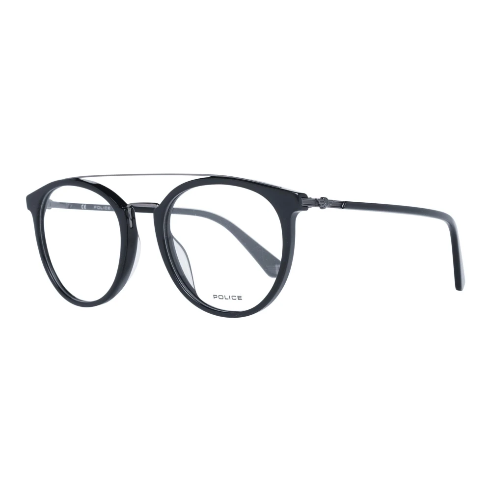 Police Men's Black Metal Plastic Optical Frames