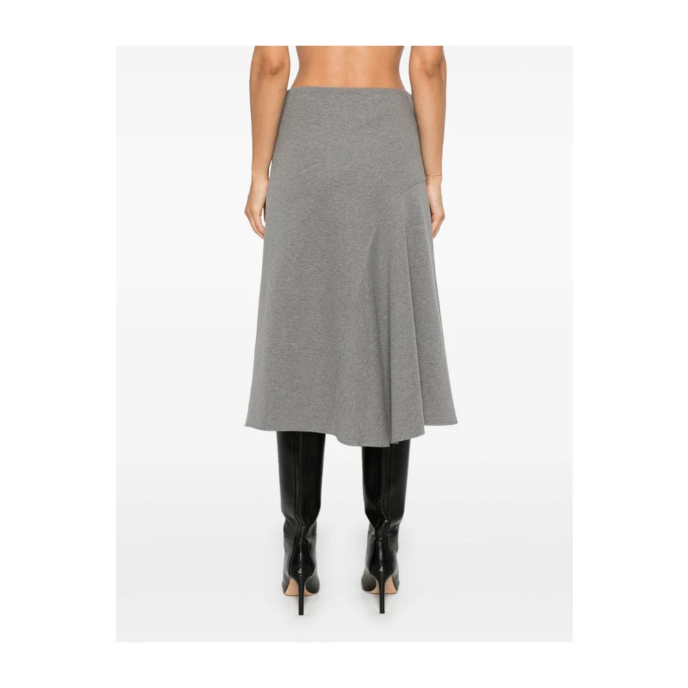 BRUNELLO CUCINELLI Grijze A-Lijn Gerende Rok Gray Dames