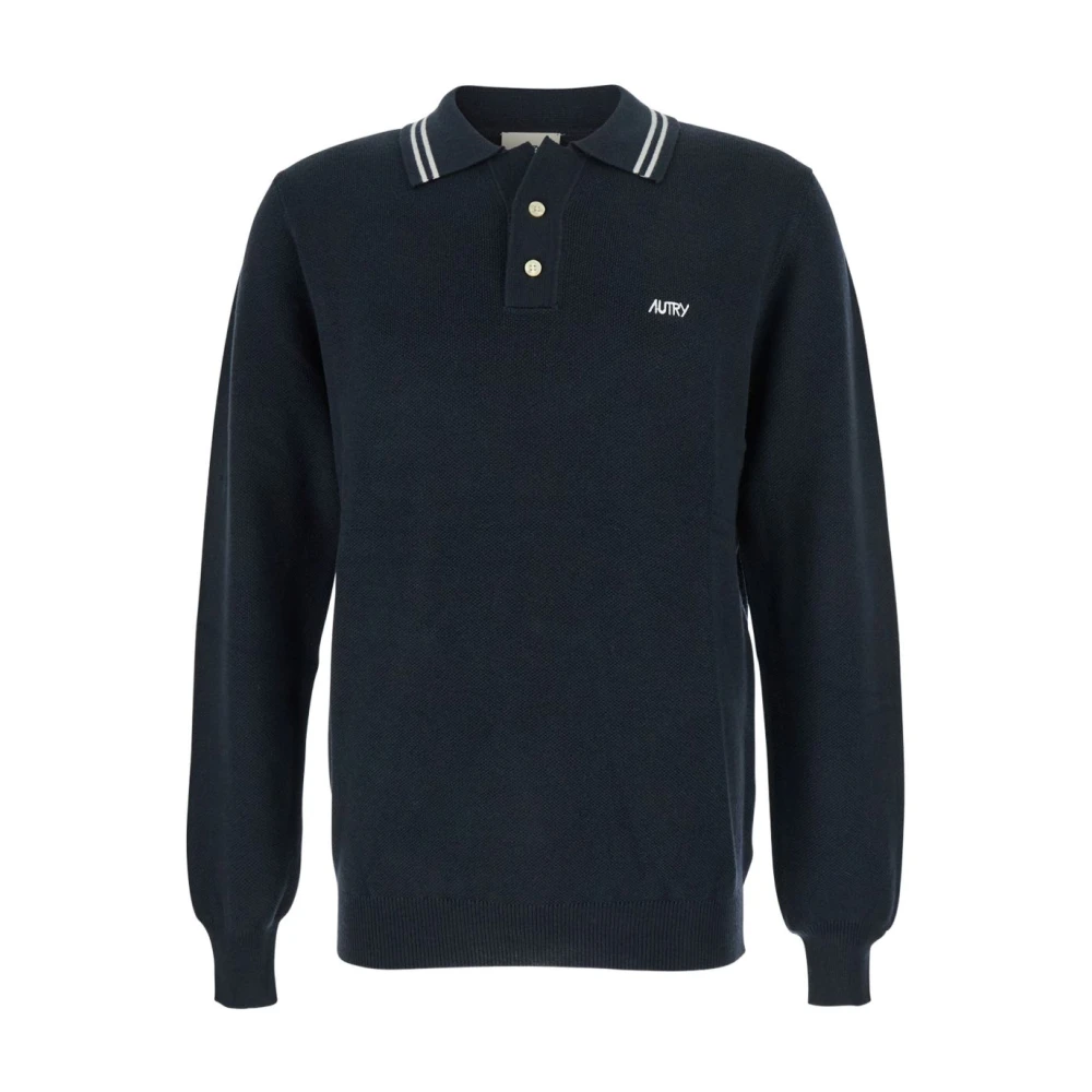 Autry Men's Blue Polo Shirts, Xl, Silk & Nylon T-Shirts And Polos