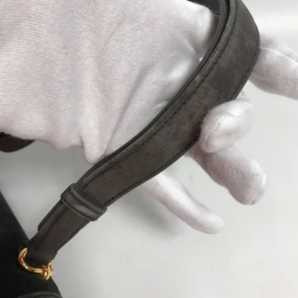 Hermès Vintage Pre-owned Suede shoulder-bags Gray Dames