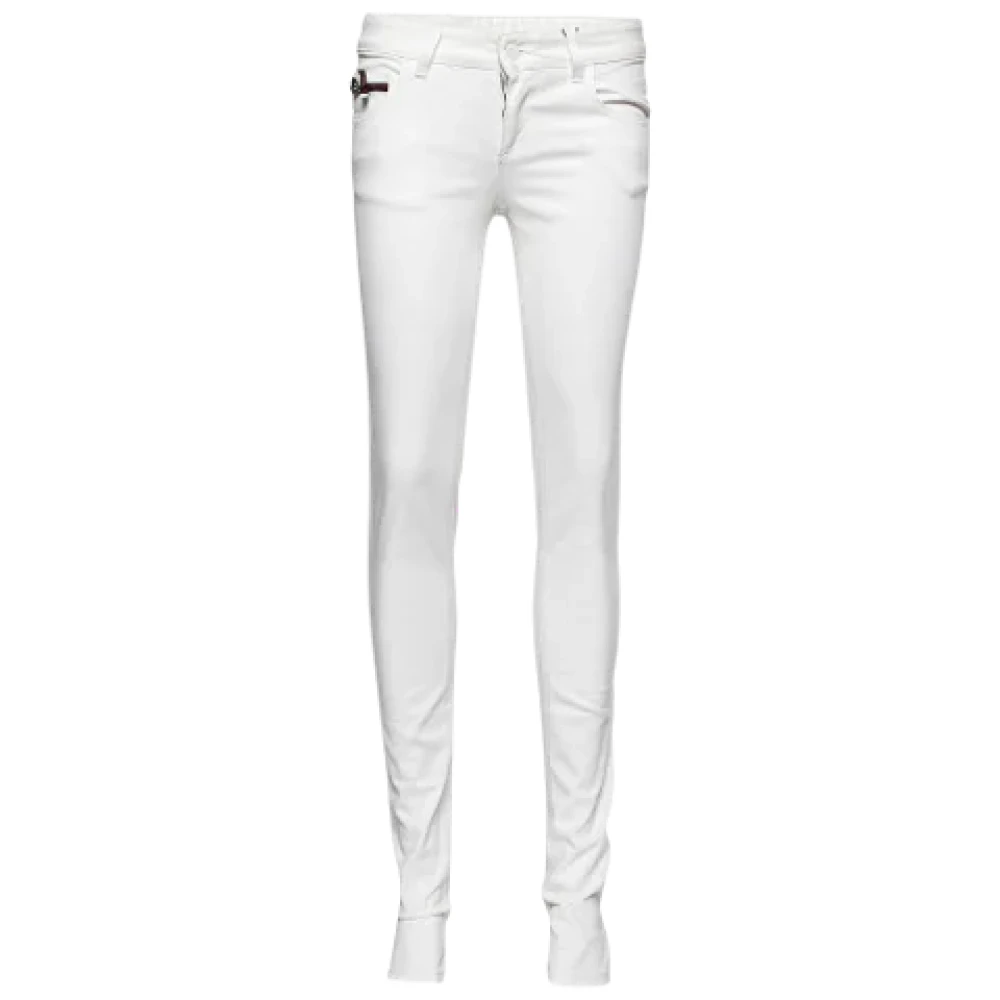 Gucci Vintage Pre-owned Denim jeans White Dames