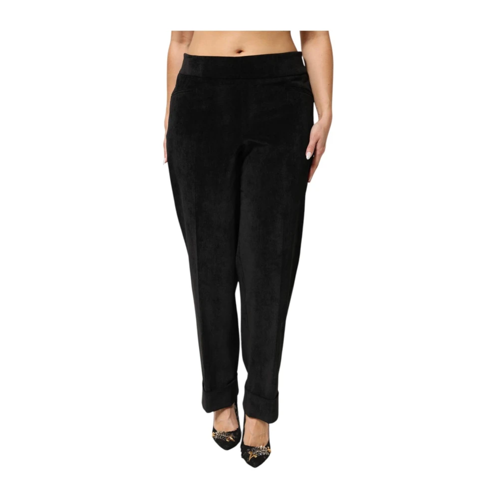Bencivenga Women's Black High Waist Straight Dress Trouser Pants