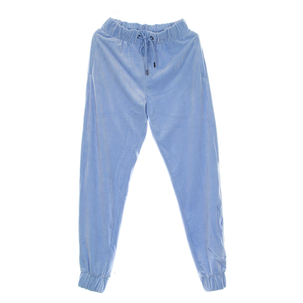 Karl Kani Velvet Lichtblauwe Chenille Broek Blue Dames