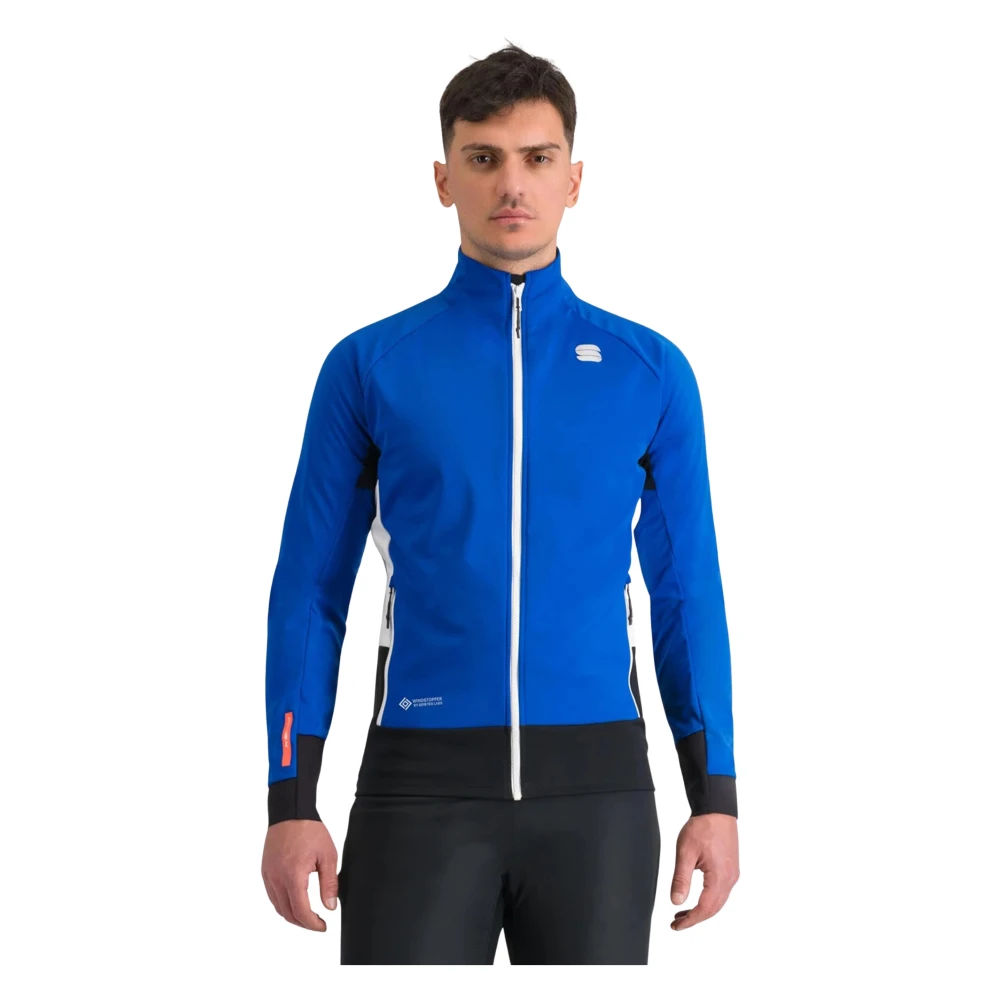 Sportful Bright Blue White Apex Jacket Blue Heren