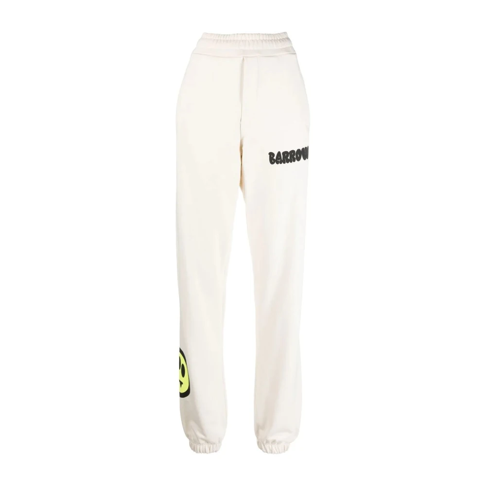 Barrow Gedrukte Sweatpants Stijl 032838 White Dames