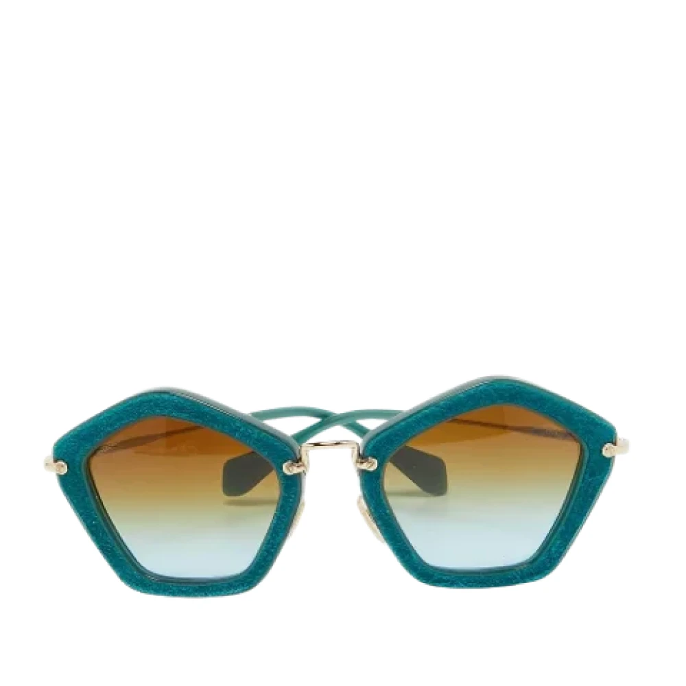 Miu Pre-owned Acetate sunglasses Green Dames