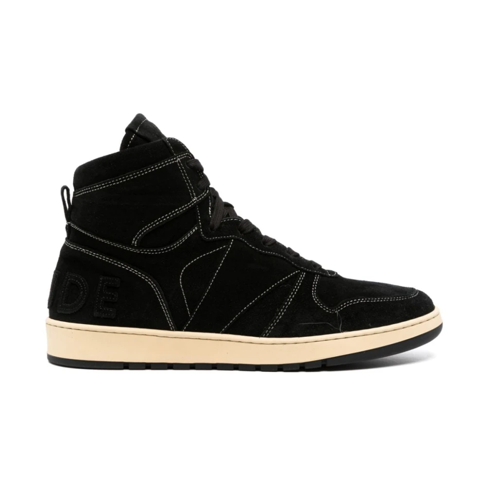 Rhude Rhecess High Suede Sneakers Heren Schoenen Zwart