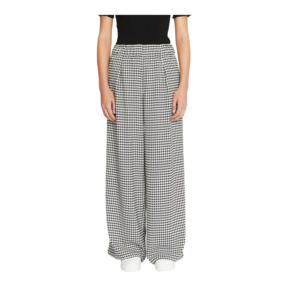 Silvian Heach Hoge Taille Elastische Broek Pied de Poule Multicolor Dames
