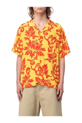chemise-a-manches-courtes-a-fleurs-colorees