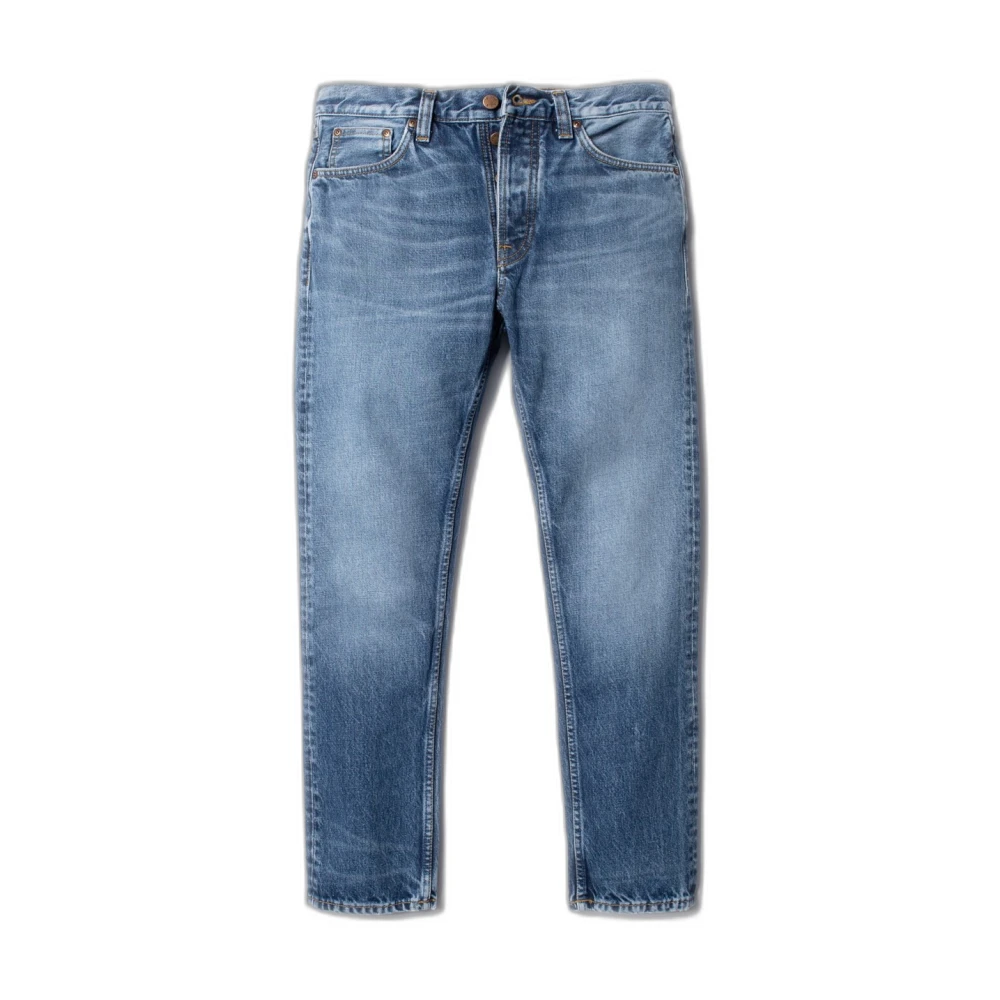 Nudie Jeans tapered fit jeans Steady Eddie II blue tornado - Thumbnail 1