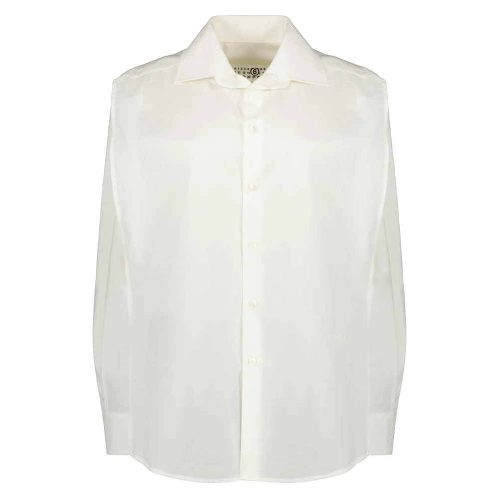 Mm6 Maison Margiela Women's White Shirts, S, Shirts
