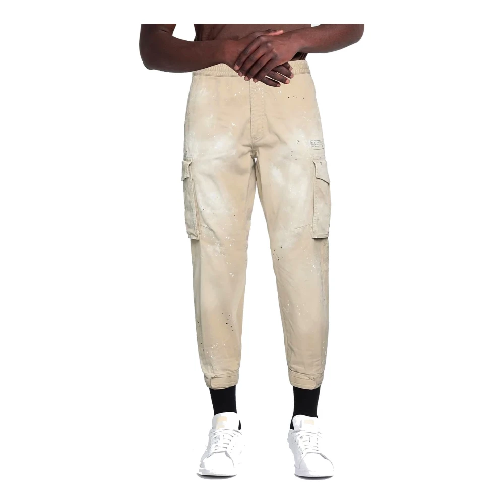 Dsquared2 Cargo Broek met Elastische Taille Beige Heren