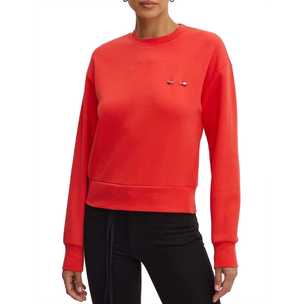 PATRIZIA PEPE Rode Dames Sweatshirt Elegant Ontwerp Red Dames