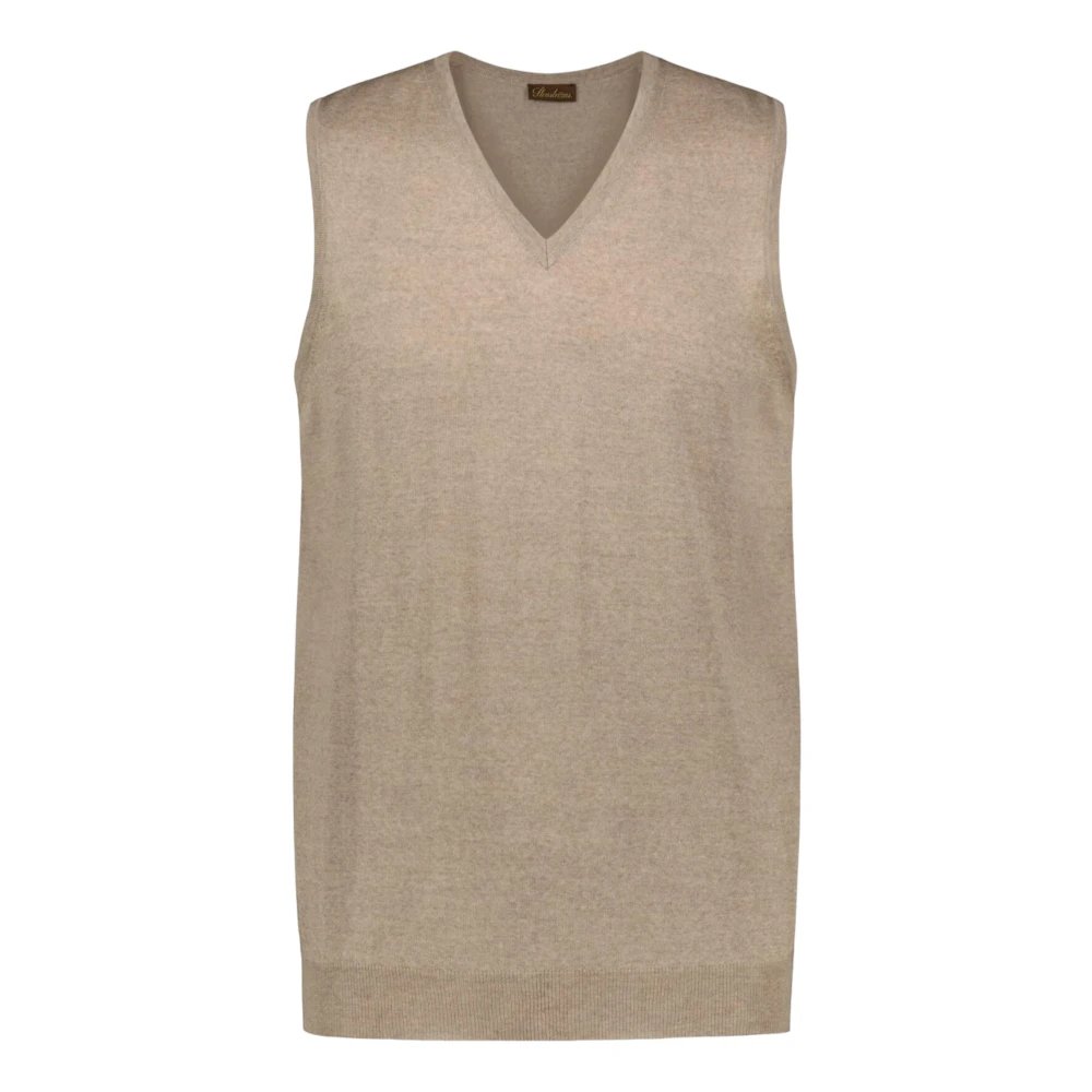 Stenströms Men's Brown Sleeveless Jumpers, Xl, Knitwear