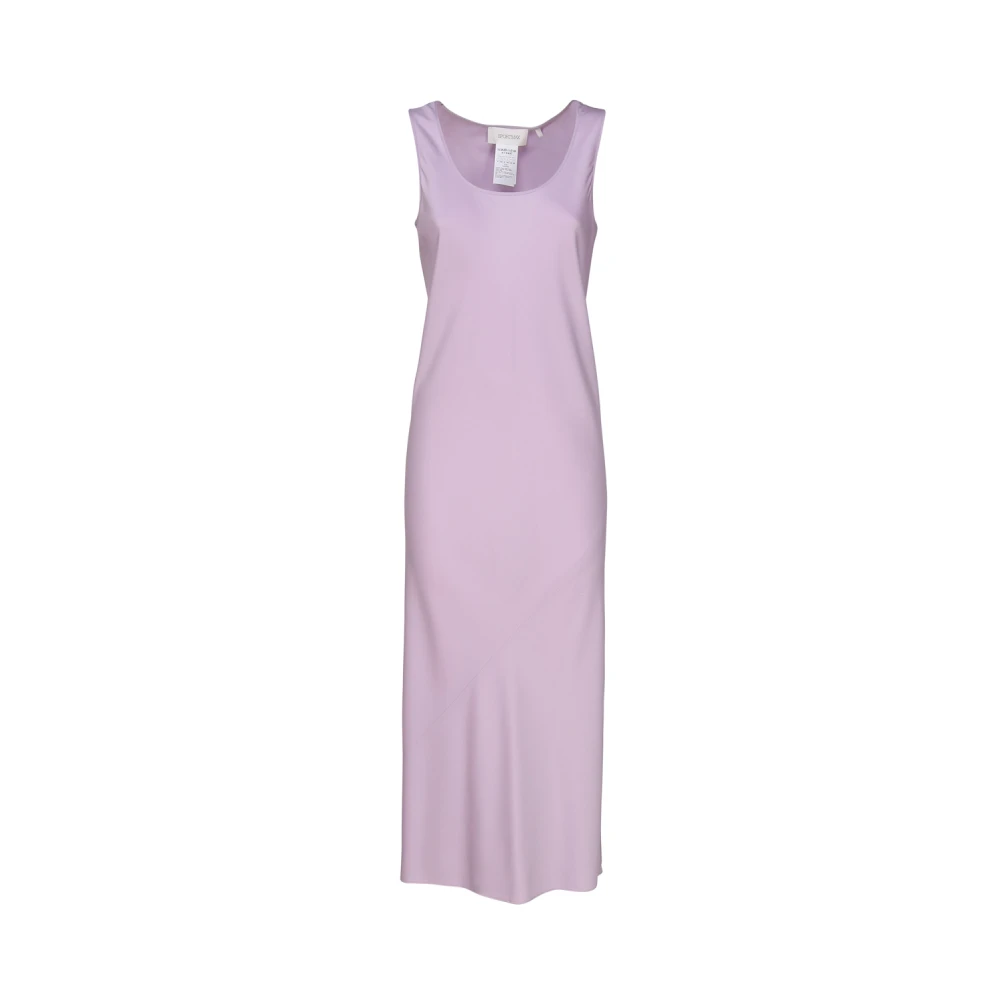 SPORTMAX Mouwloze jurk van dubbel stretch zijdegeorgette Purple Dames