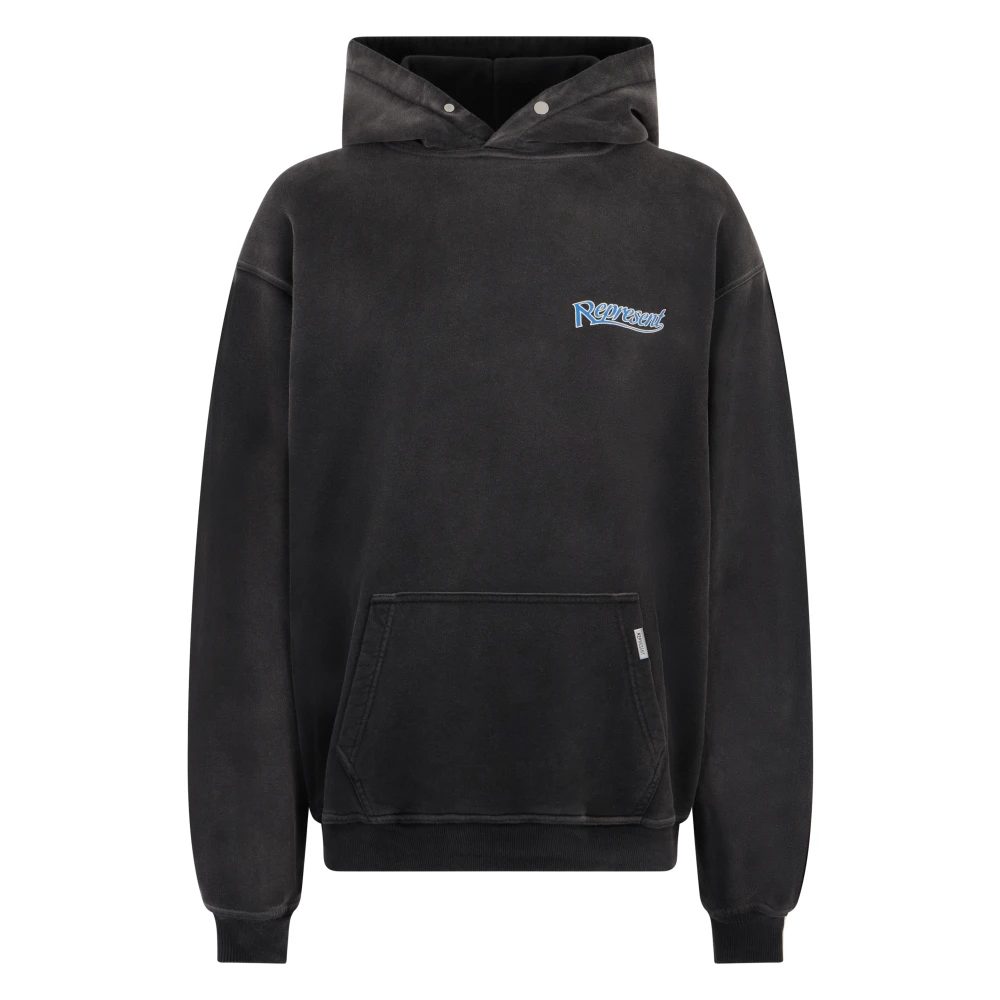 Represent Men's Gray Hooded Sweatshirt With Print - Hoodies - S - Sweatshirts & Hoodies
