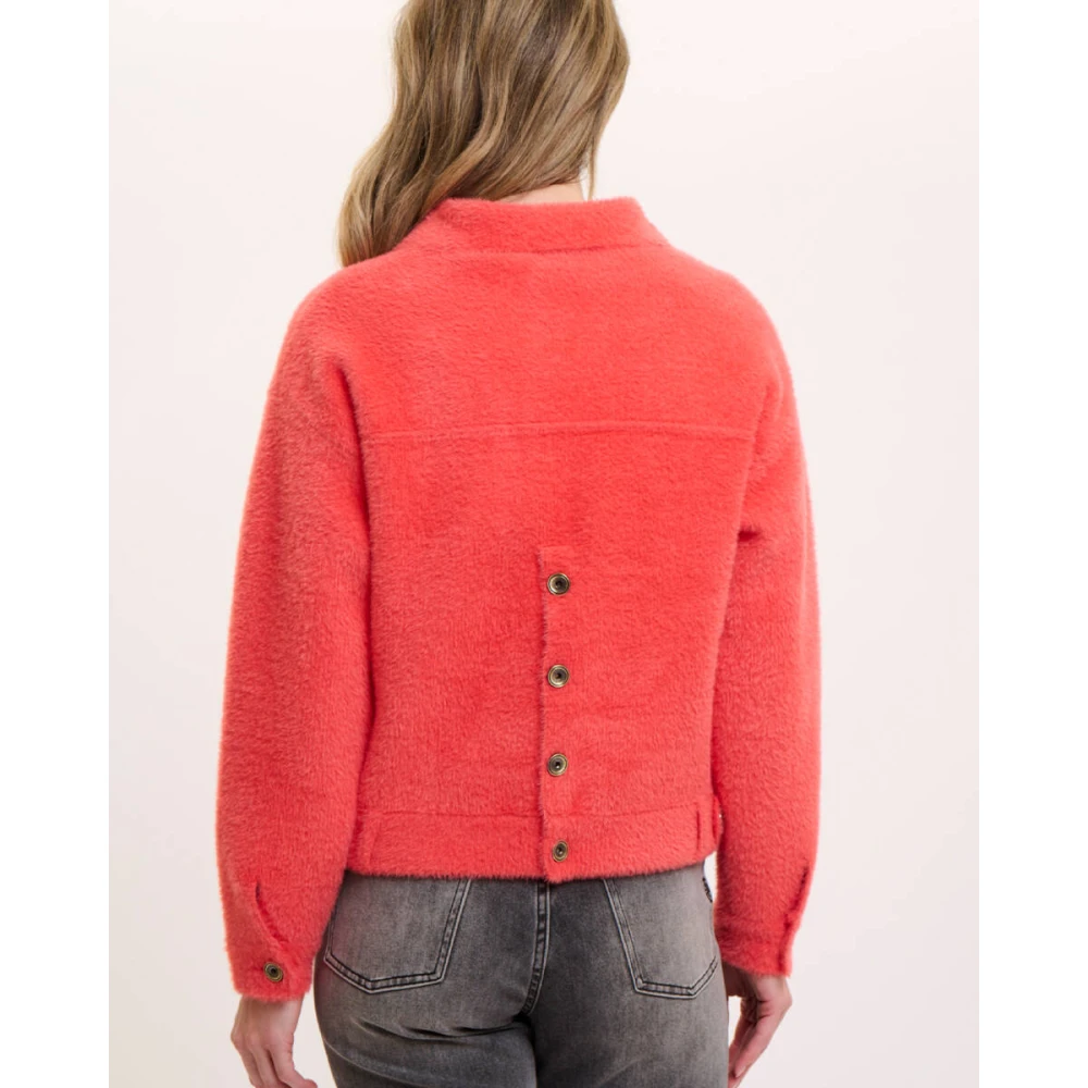 Rino&Pelle Bubbly Boxy Jacket Red Dames