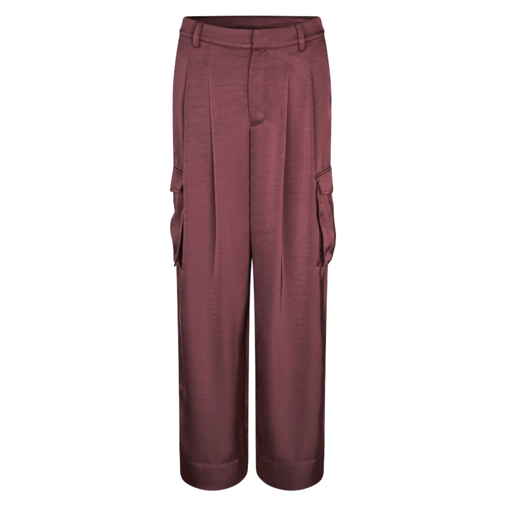MbyM Rode satijnen cargo broek Valo Red Dames