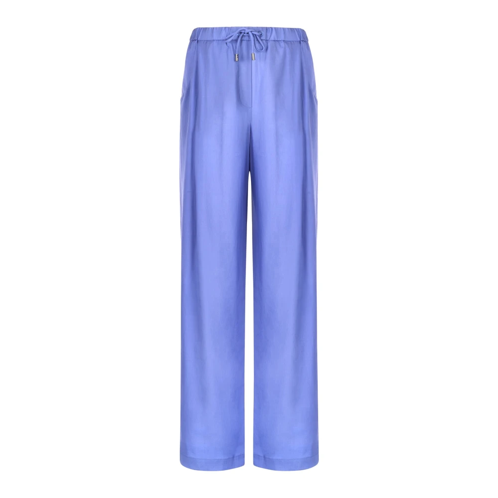 Emporio Armani Wide Trousers Blue Dames