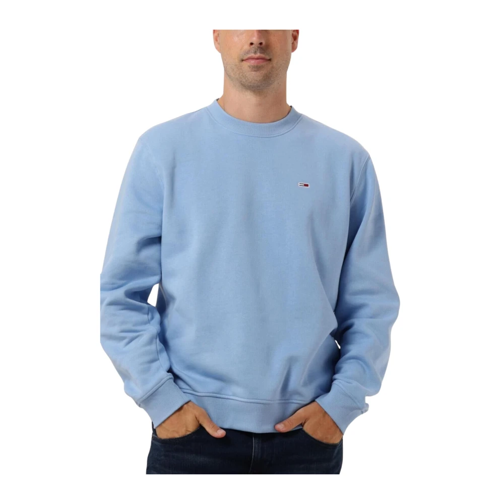 Tommy Jeans Heren Flag Crew Sweater Blue Heren