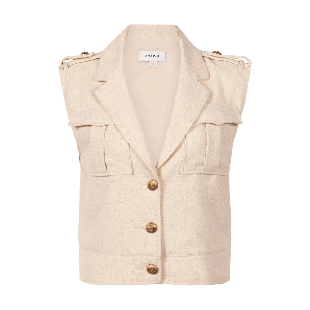 Aaiko Stijlvolle Lynette Gilet Beige Dames