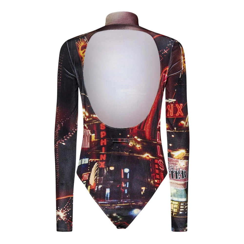 Jean Paul Gaultier Pigalle Rood Bodysuit met Cut-Out Multicolor Dames