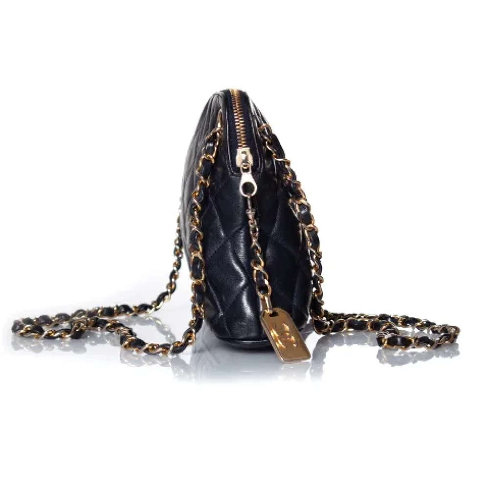 Chanel Vintage Pre-owned Leather chanel-bags Blue Dames