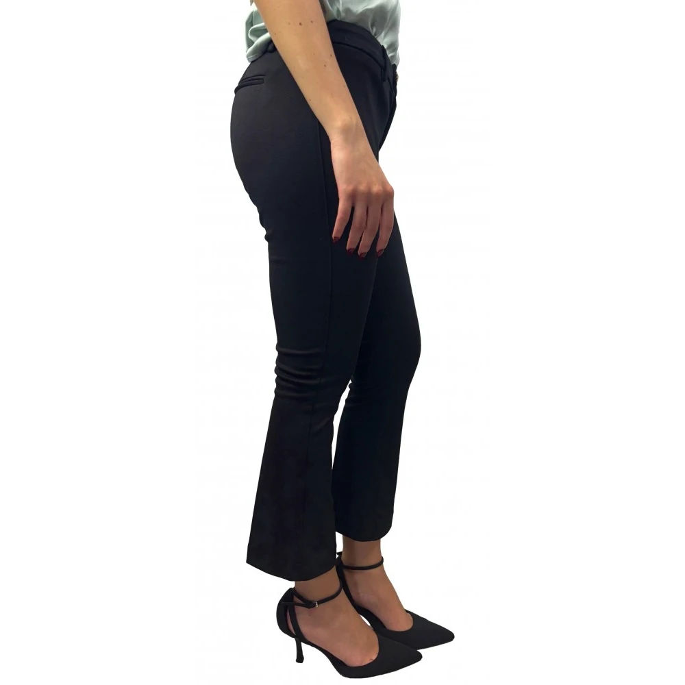 Liu Jo Elegant Polyester Elastane Pantalone Black Dames