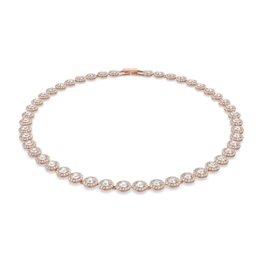 Swarovski Elegant Rose Gold Necklace - Female - Necklaces - Pink - One Size - Accessories