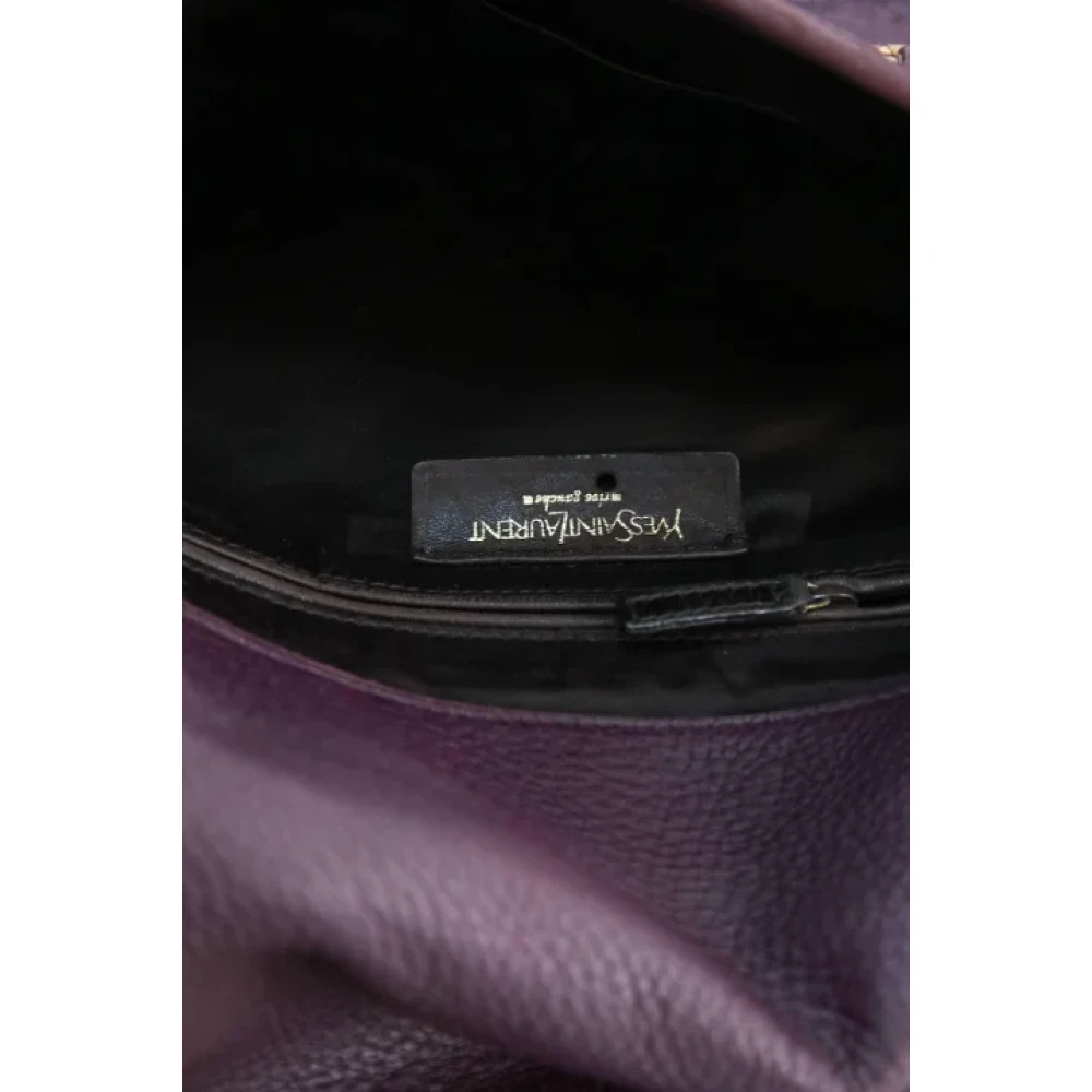 Saint Laurent Vintage Pre-owned Leather shoulder-bags Purple Dames