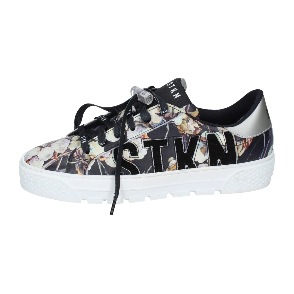 Stokton Black Sneakers, Female, 4 Uk, Leather Women's Trainers